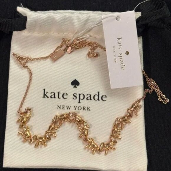 Kate Spade Rose Elephant Lucky Rose Gold Necklace NWT - Picture 2 of 4